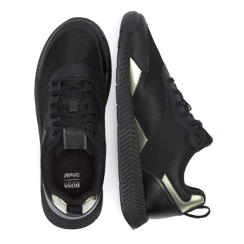 Hugo Boss Titanium Runn Mens Black Trainers