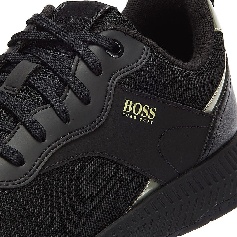 Hugo Boss Titanium Runn Mens Black Trainers