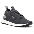 BOSS Titanium Runn Knit Mens Grey Trainers