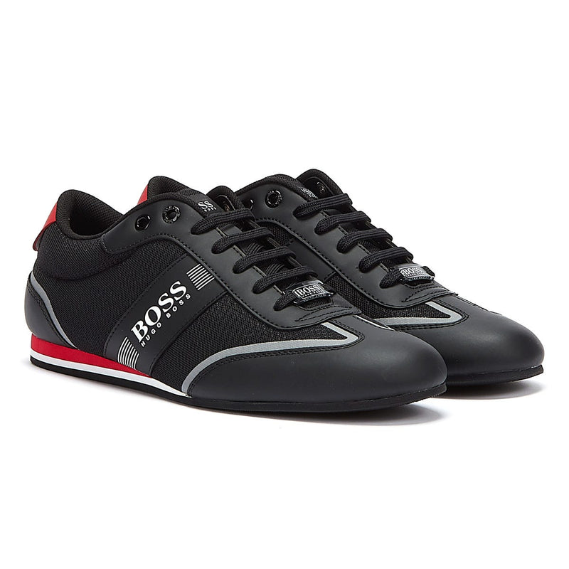 Hugo Boss Lighter Low Mens Black / Red Trainers