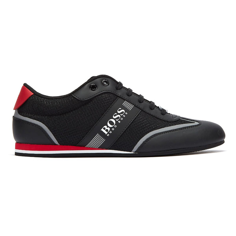 Hugo Boss Lighter Low Mens Black / Red Trainers