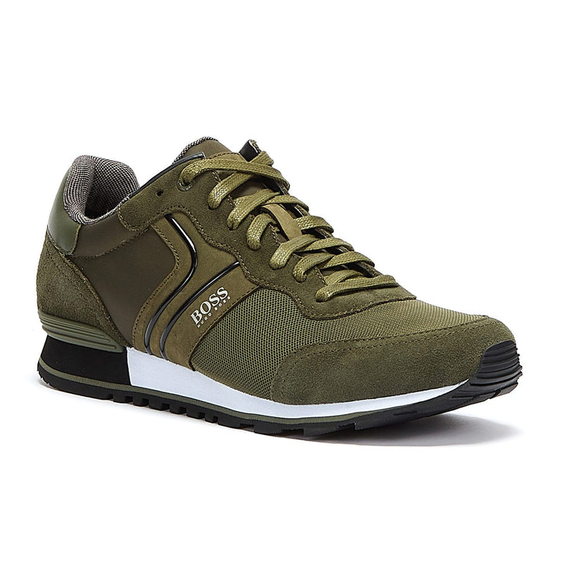 Hugo Boss Parkour Runn Mens Khaki Trainers