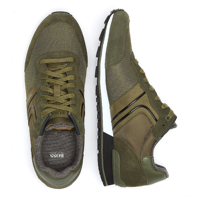 Hugo Boss Parkour Runn Mens Khaki Trainers