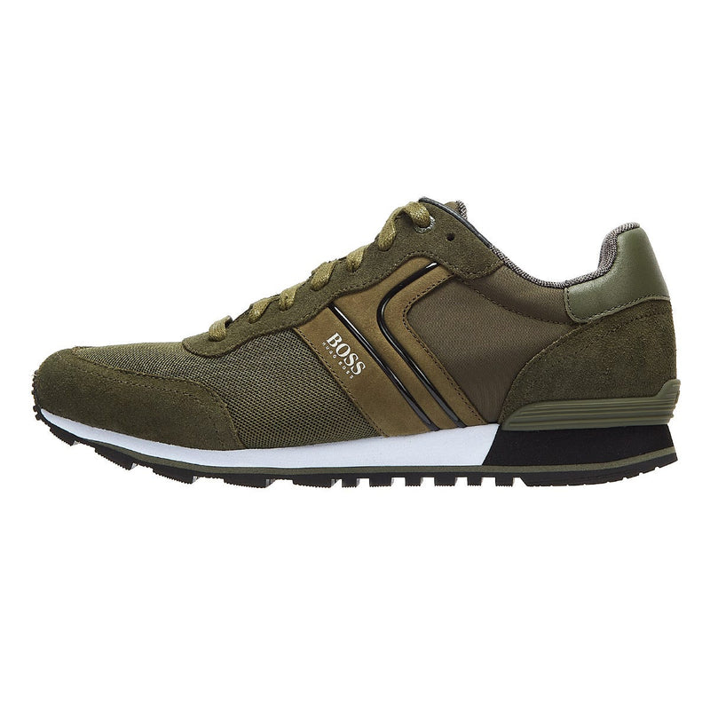 Hugo Boss Parkour Runn Mens Khaki Trainers