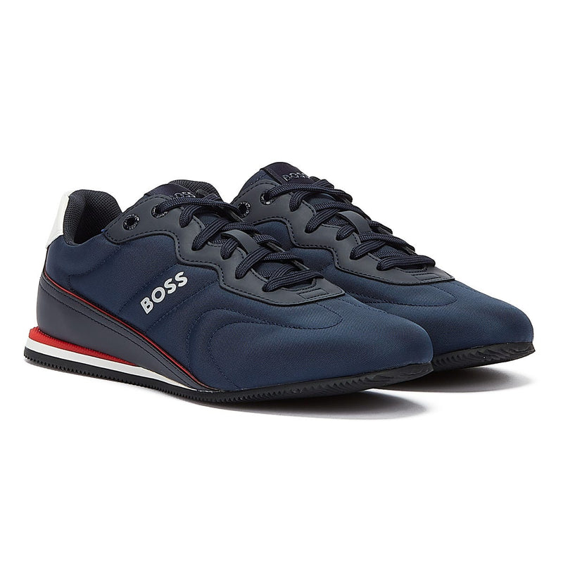 BOSS Rusham Low Nypu Mens Dark Blue Trainers