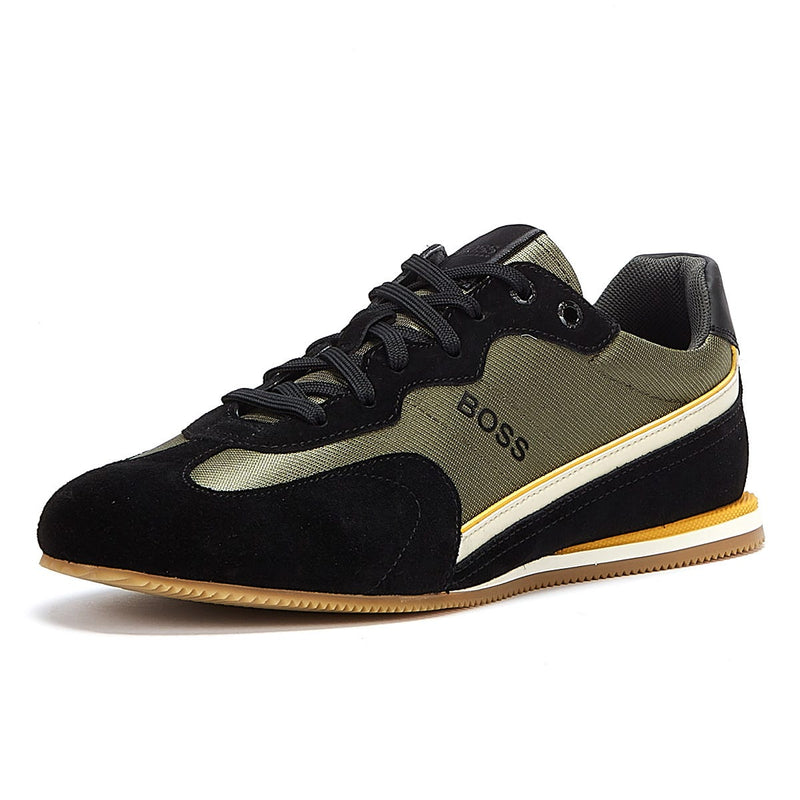 BOSS Rusham Low Mens Dark Green Trainers