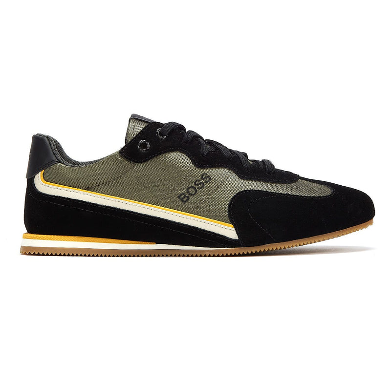BOSS Rusham Low Mens Dark Green Trainers