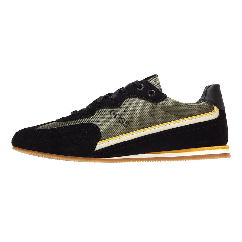 BOSS Rusham Low Mens Dark Green Trainers