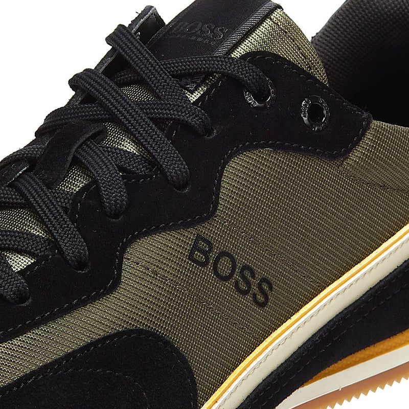 BOSS Rusham Low Mens Dark Green Trainers