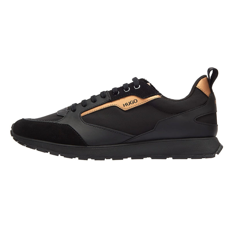 HUGO Icelin Runn Mens Black / Gold Trainers