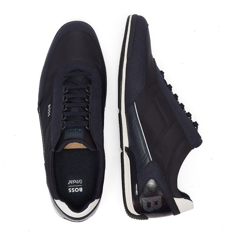 BOSS Saturn Low Flny Mens Dark Blue Trainers