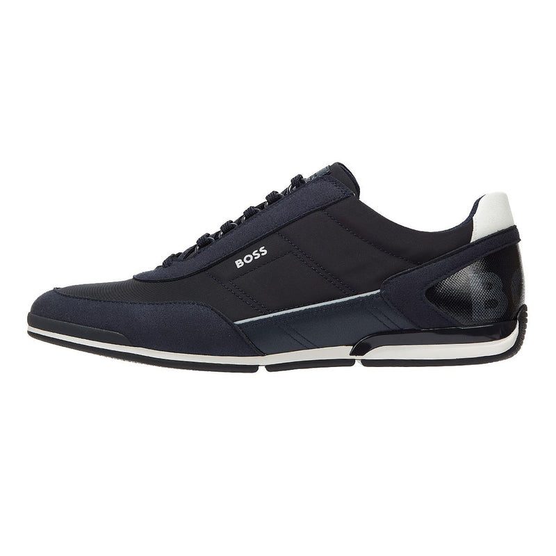 BOSS Saturn Low Flny Mens Dark Blue Trainers