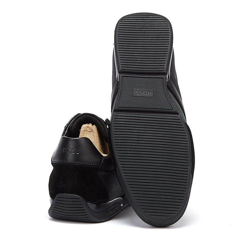 BOSS Saturn Low Mix Mens Black Trainers