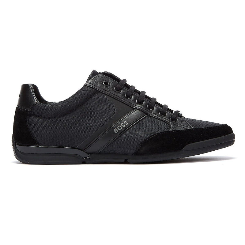 BOSS Saturn Low Mix Mens Black Trainers