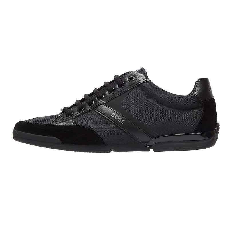 BOSS Saturn Low Mix Mens Black Trainers