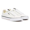 BOSS Aiden Tenn Canvas Mens White Trainers