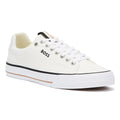BOSS Aiden Tenn Canvas Mens White Trainers