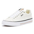 BOSS Aiden Tenn Canvas Mens White Trainers