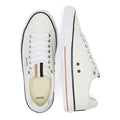 BOSS Aiden Tenn Canvas Mens White Trainers