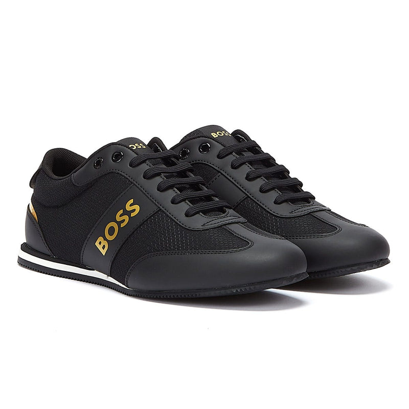 BOSS Rusham Mix Mens Black / Gold Trainers