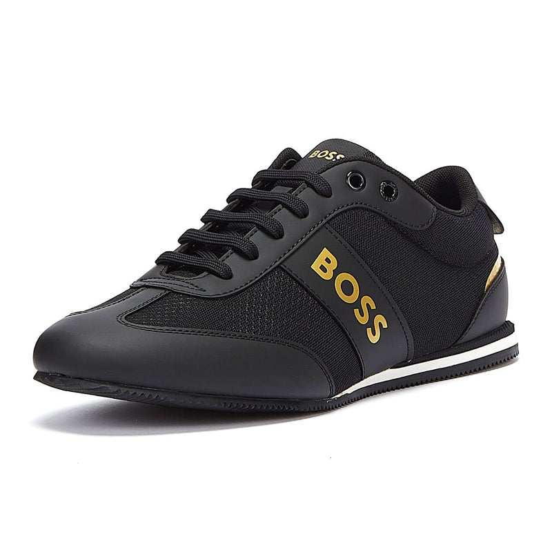 BOSS Rusham Mix Mens Black / Gold Trainers