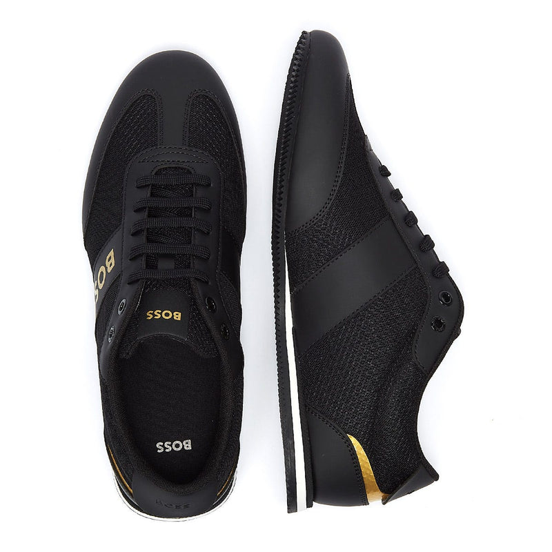 BOSS Rusham Mix Mens Black / Gold Trainers