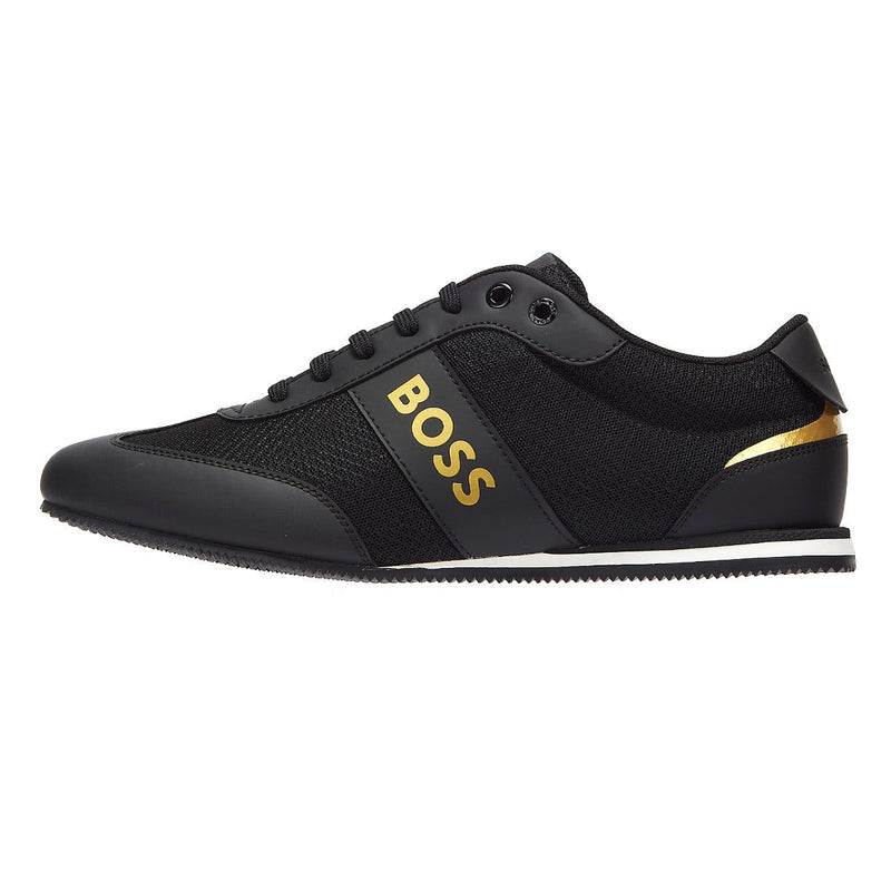 BOSS Rusham Mix Mens Black / Gold Trainers