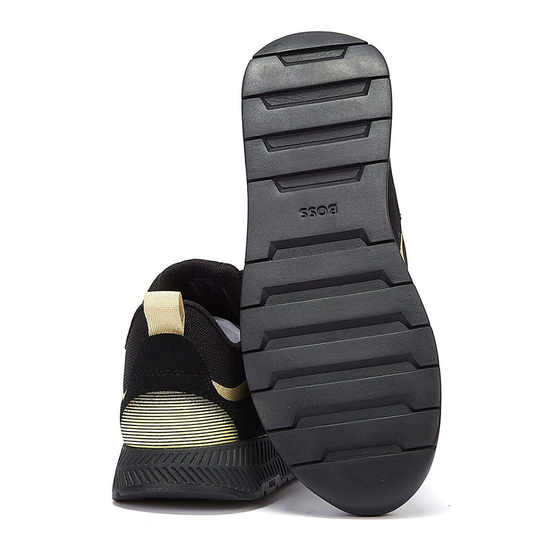 BOSS Titanium Runn Lyme Mens Black / Gold Trainers