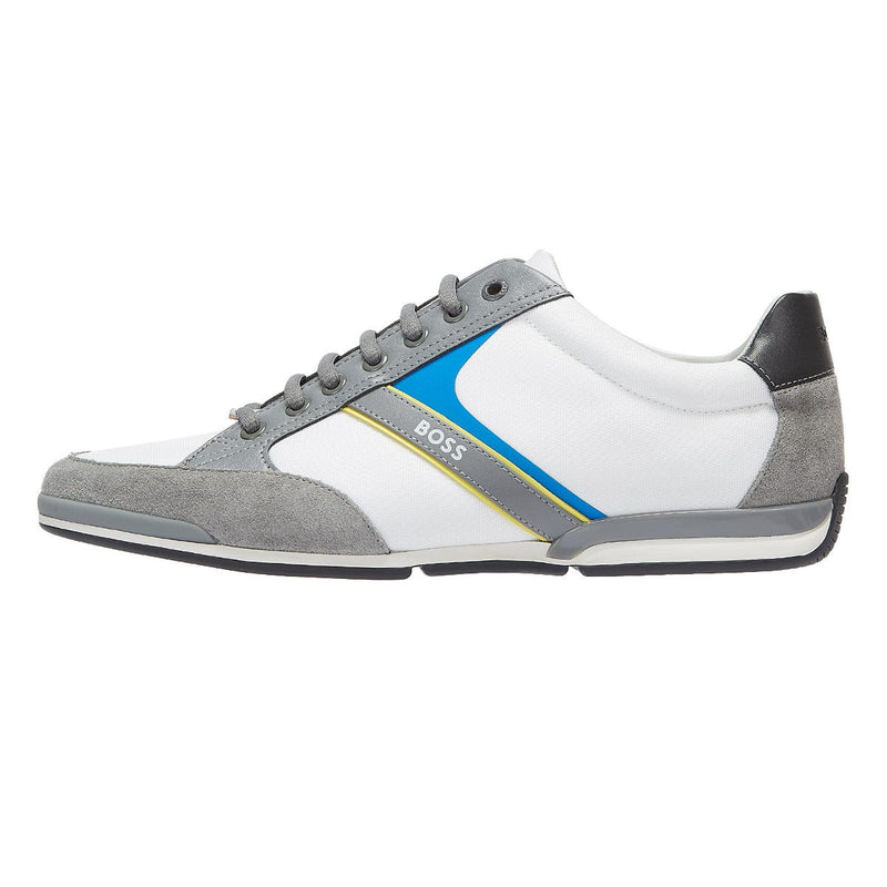 BOSS Saturn Low Mix Mens Open Grey Trainers