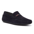 HUGO Dandy Moccassin Suede Mens Dark Blue Shoes