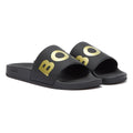BOSS Sean Mens Black / Gold Slides