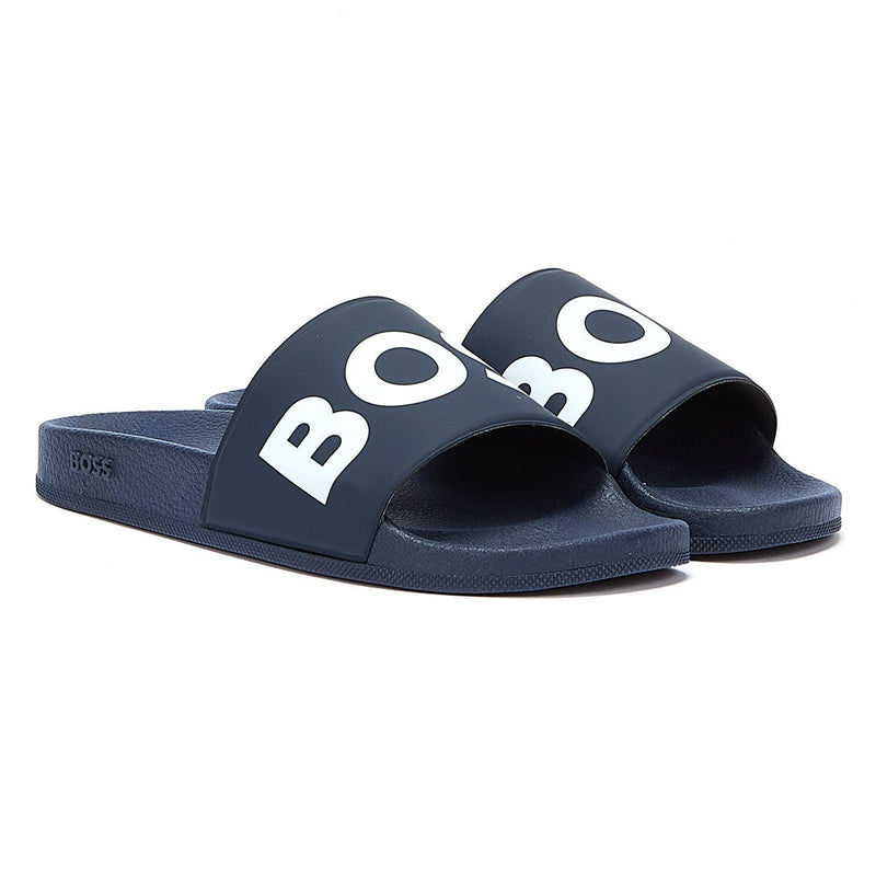 BOSS Sean Mens Dark Blue Slides