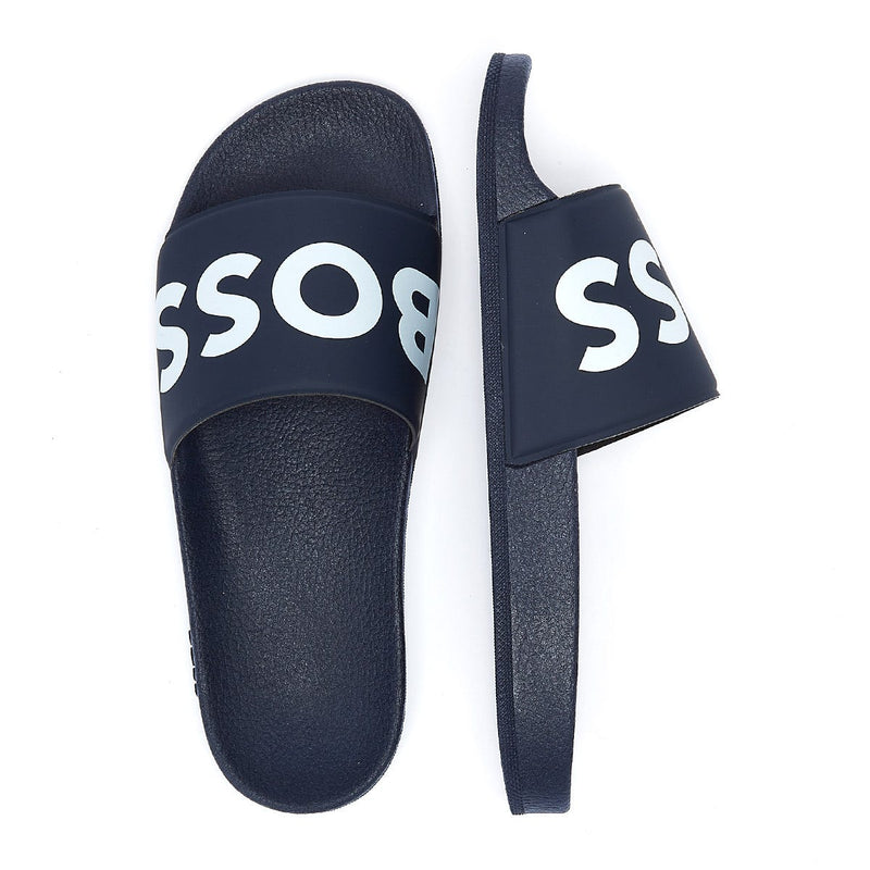 BOSS Sean Mens Dark Blue Slides