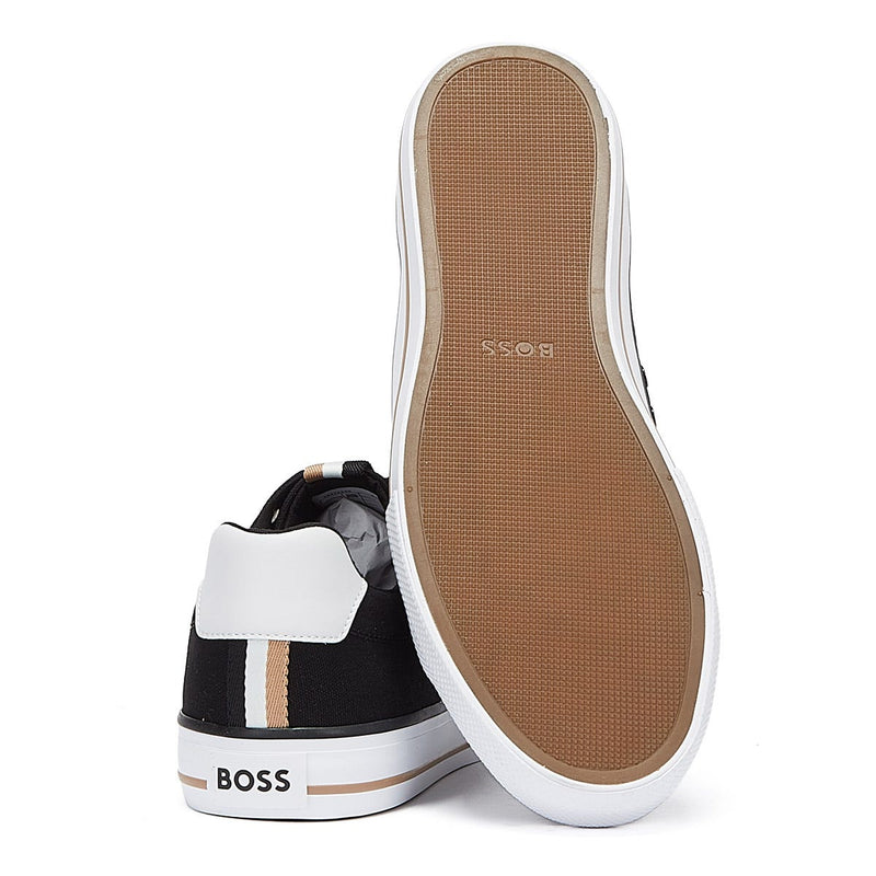 BOSS Aiden Tenn Canvas Mens Black Trainers