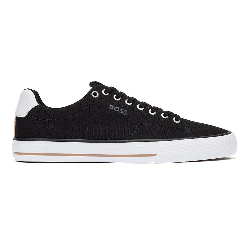 BOSS Aiden Tenn Canvas Mens Black Trainers