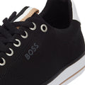 BOSS Aiden Tenn Canvas Mens Black Trainers
