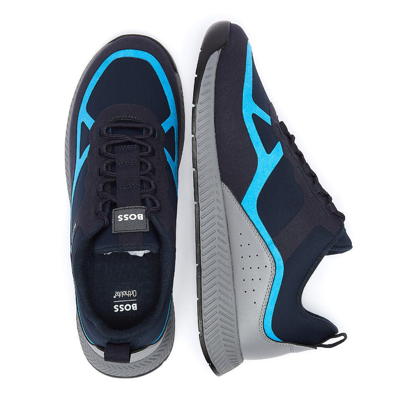 BOSS Titanium Runn Lyme Mens Open Blue Trainers