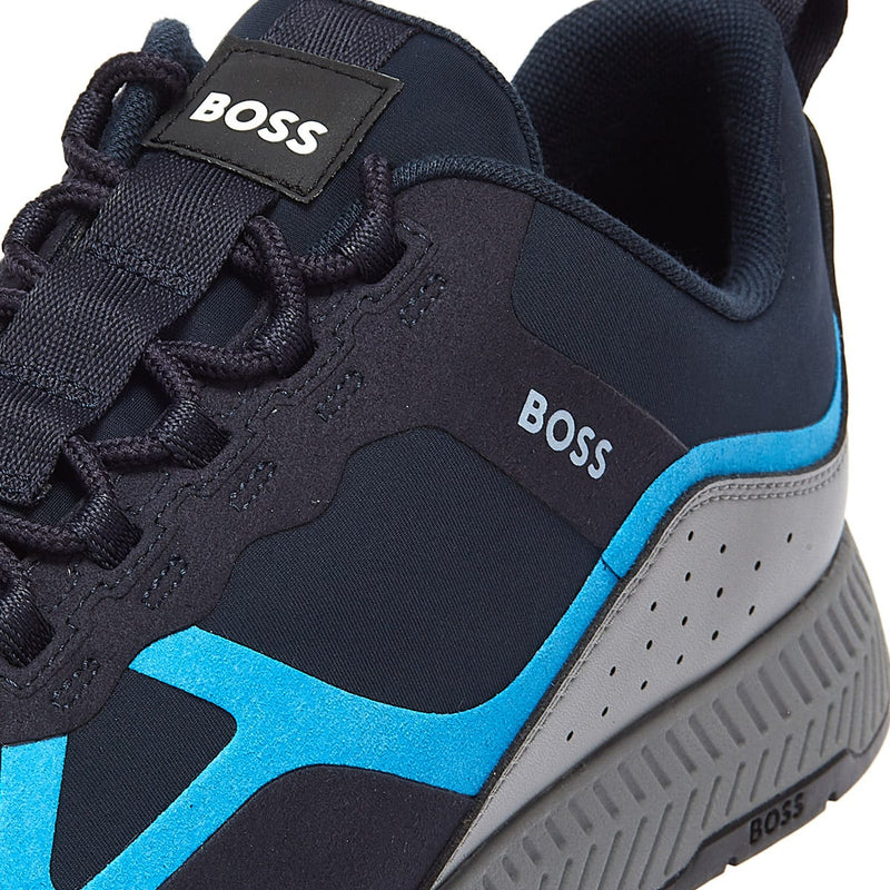BOSS Titanium Runn Lyme Mens Open Blue Trainers