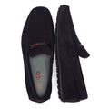 HUGO Dandy Moccassin Suede Mens Dark Blue Shoes