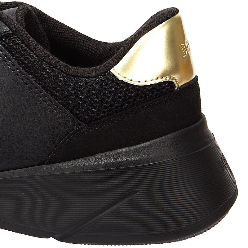 BOSS Dean Runn Mens Black / Gold Trainers