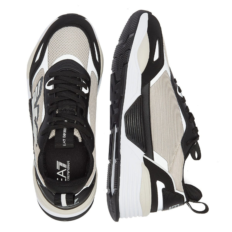 EA7 Ace Runner Mens Black / Silver Cloud Trainers