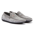 HUGO Dandy Moccassin Suede Mens Dark Grey Shoes