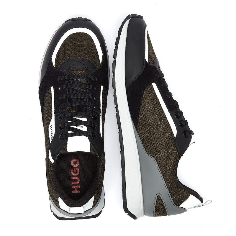 HUGO Icelin Runn Mesh PU Mens Black Trainers