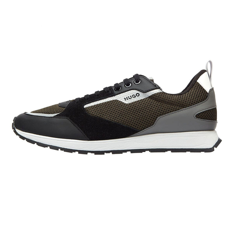 HUGO Icelin Runn Mesh PU Mens Black Trainers