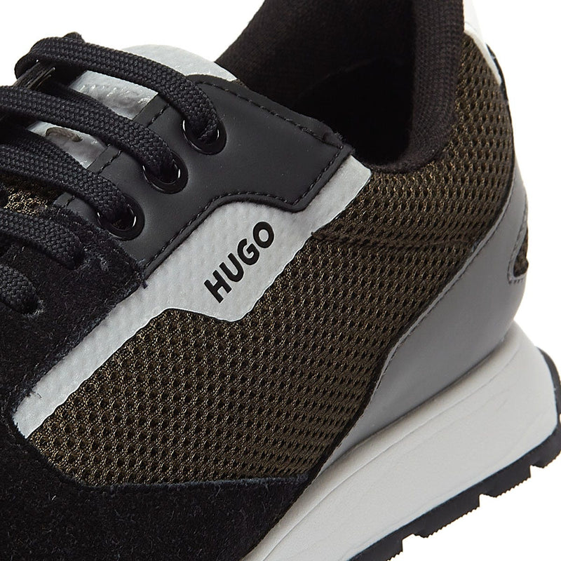 HUGO Icelin Runn Mesh PU Mens Black Trainers