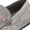 HUGO Dandy Moccassin Suede Mens Dark Grey Shoes