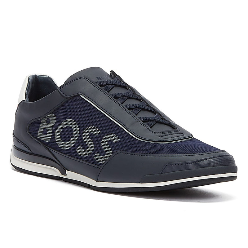 BOSS Saturn Slon Mens Dark Blue Trainers