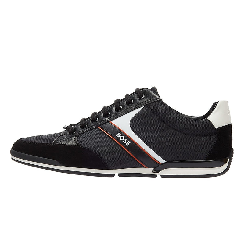 BOSS Saturn Low Mens Black / Red Trainers