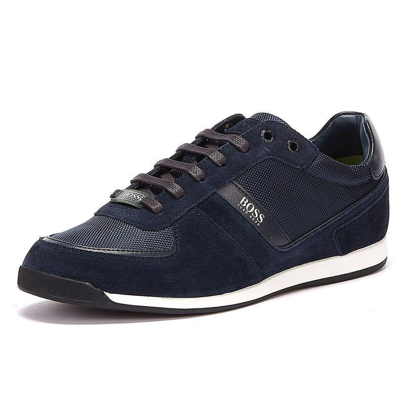 BOSS Glaze Mix Low Mens Dark Blue Trainers