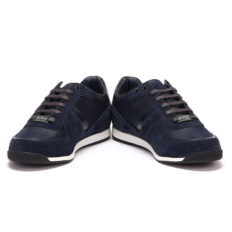 BOSS Glaze Mix Low Mens Dark Blue Trainers